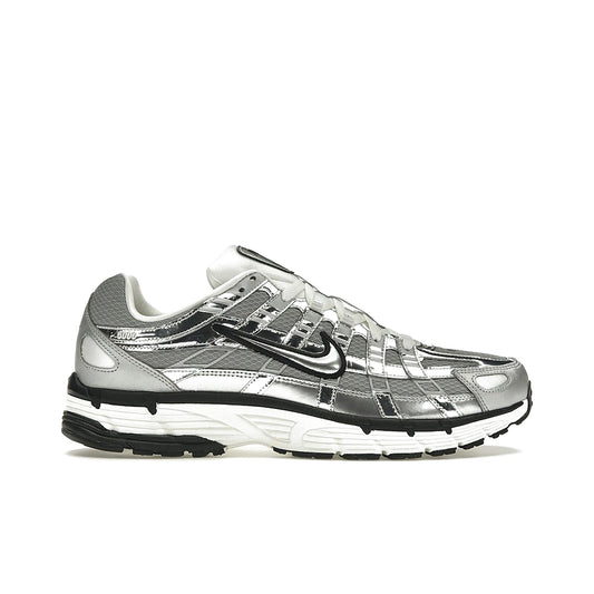 Nike P-6000 metallic silver/sail/black unisex leather sneaker