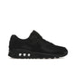 Nike Air Max 90 Recraft Triple Black men's shoe in black with white accents, leather and mesh