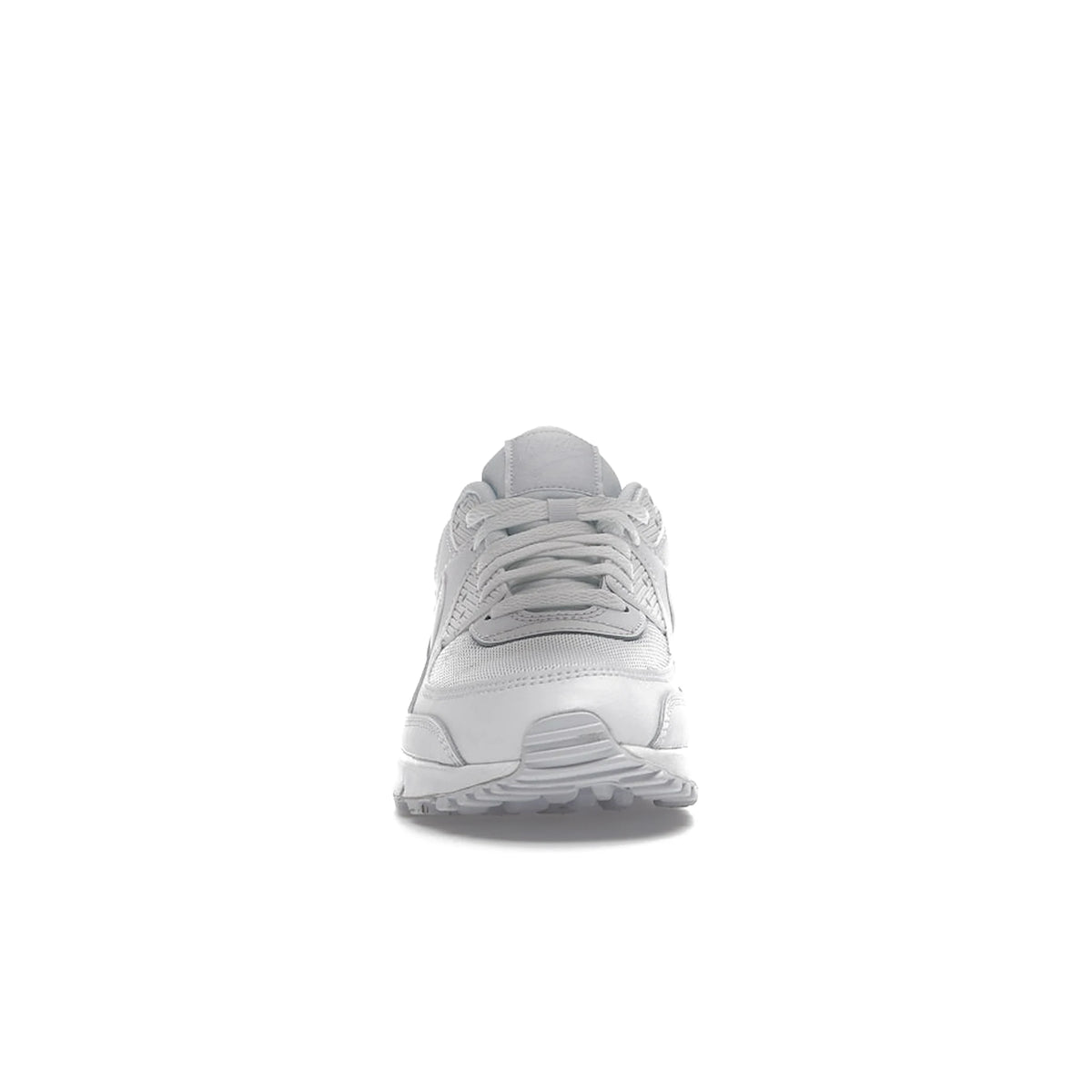 Nike Air Max 90 Recraft Triple White in white leather with wolf grey accents – image 2 of 4