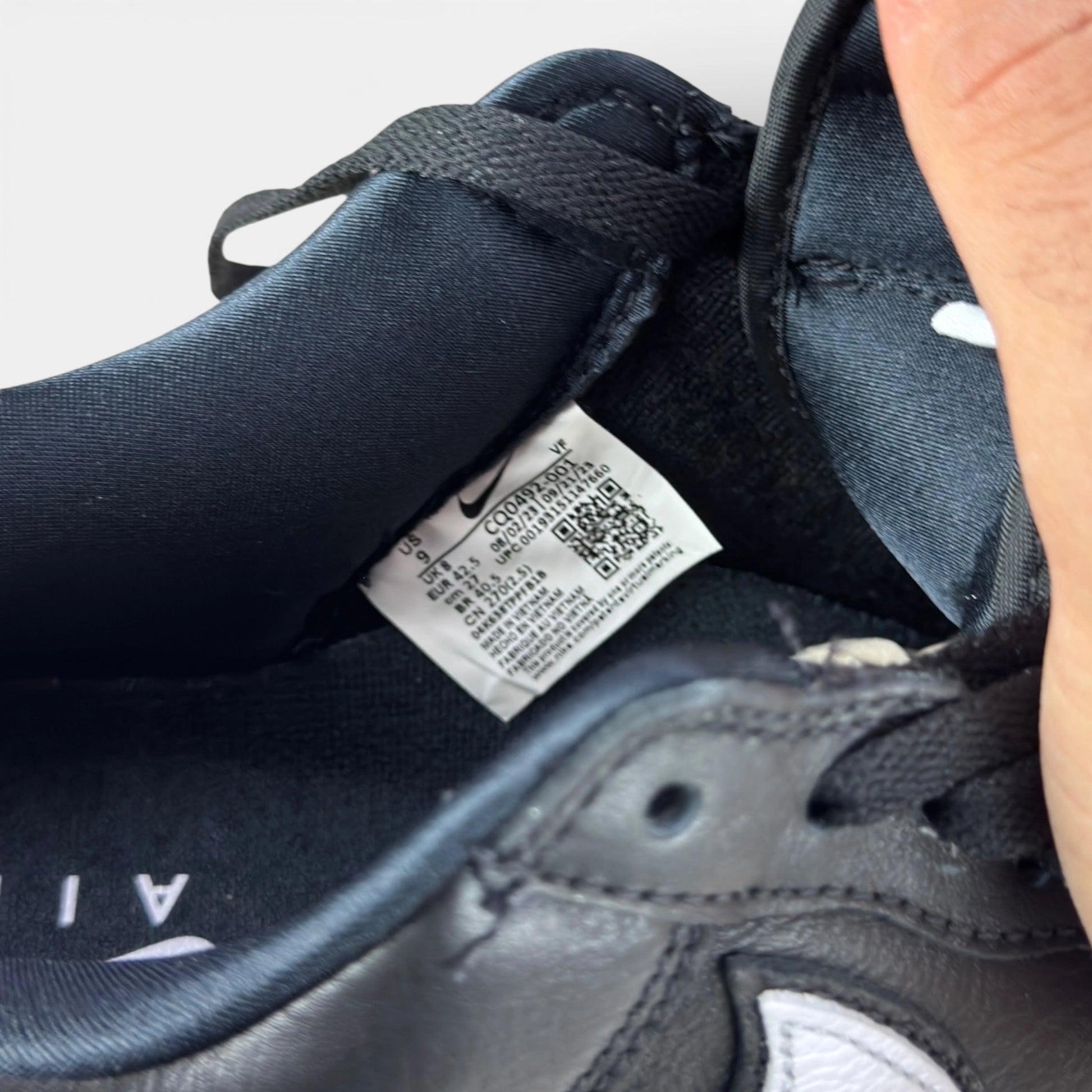 Nike Air Force 1 Low QS Black White CQ0492-001 – EU 42.5, brand new with original box