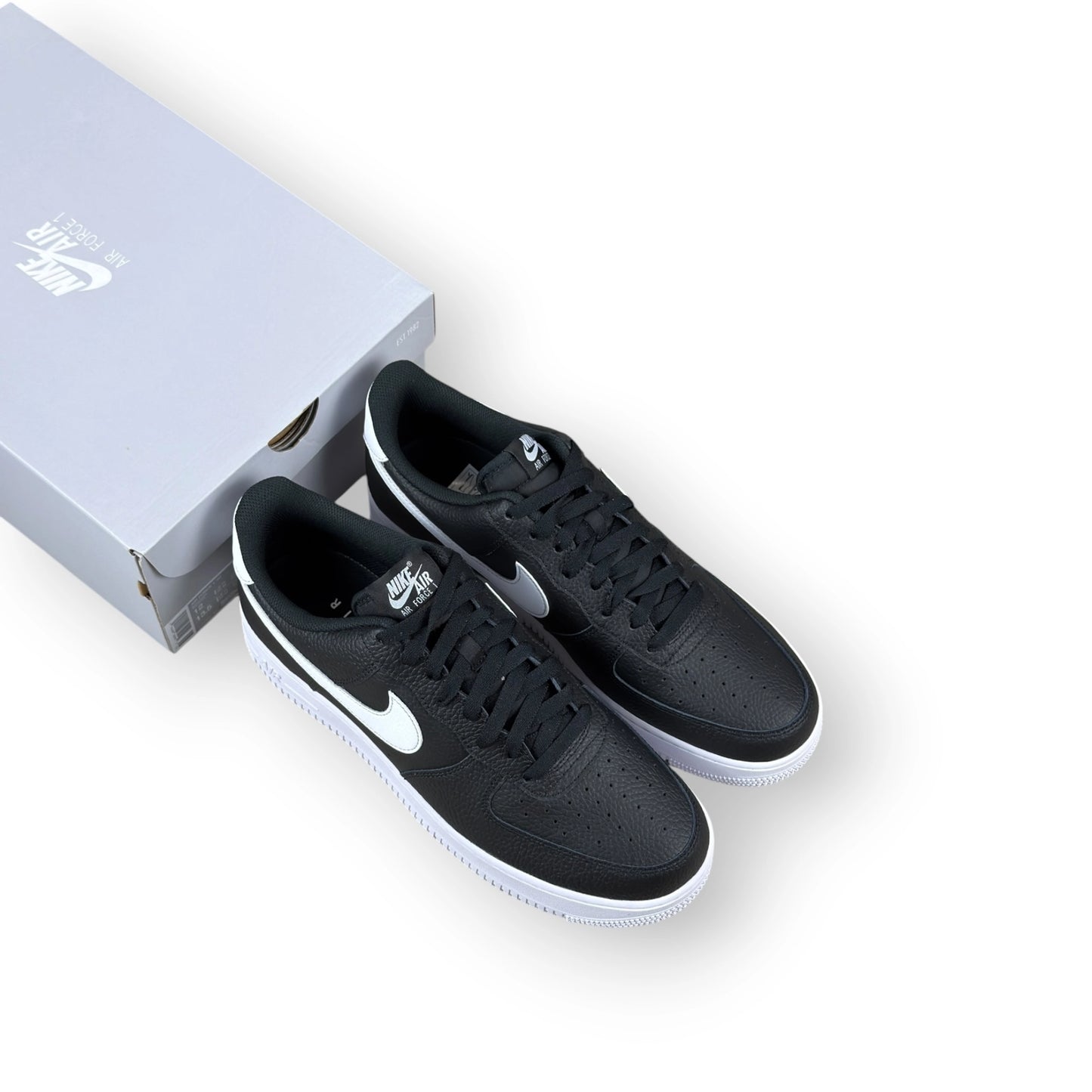 Nike Air Force 1 Low '07 Black White Pebbled Leather CT2302-002 – EU 46, brand new with original box