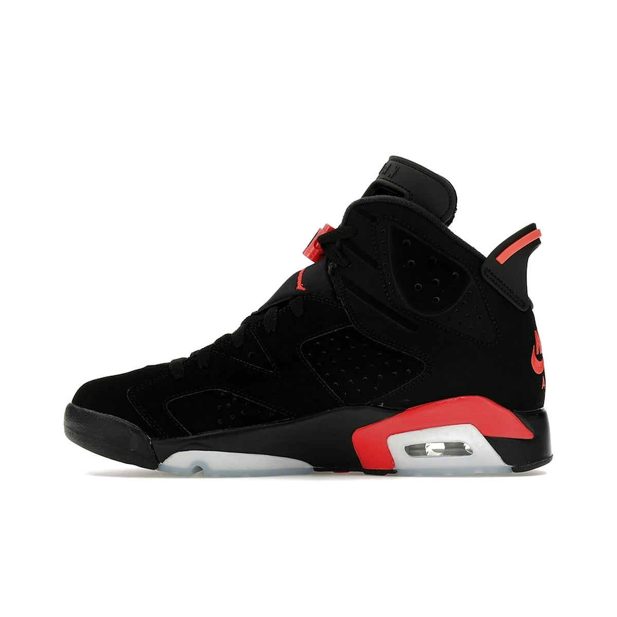 Jordan 6 Retro Infrared Salesman in black leather with infrared accents – image 3 of 4
