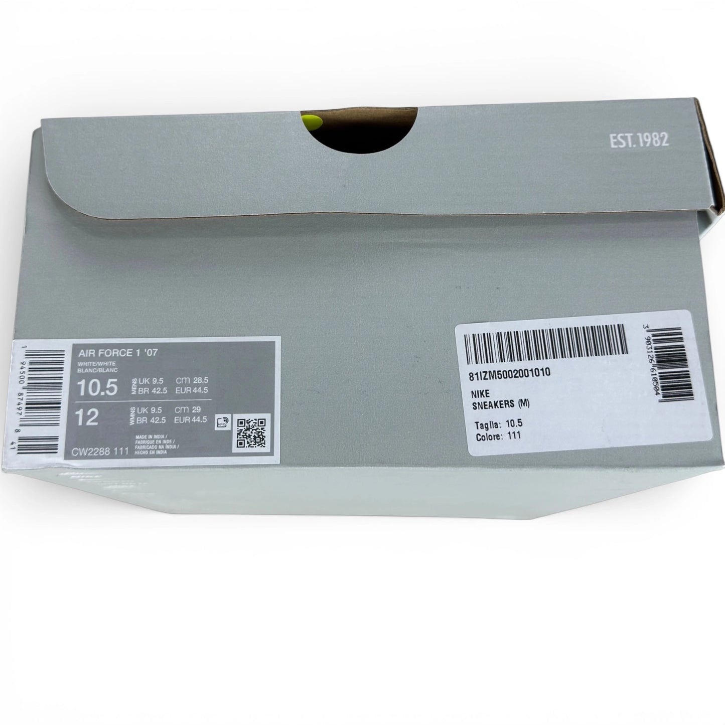 Nike Air Force 1 Low ’07 White CW2288-111 – EU 44.5, brand new with original box