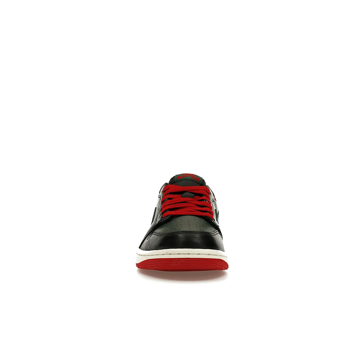Jordan 1 Retro Low OG women's shoe in black, gorge green, varsity red and sail accents – image 2 of 4
