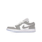 Jordan 1 Low Wolf Grey women's shoes in white and wolf grey with aluminium accents – image 3 of 4