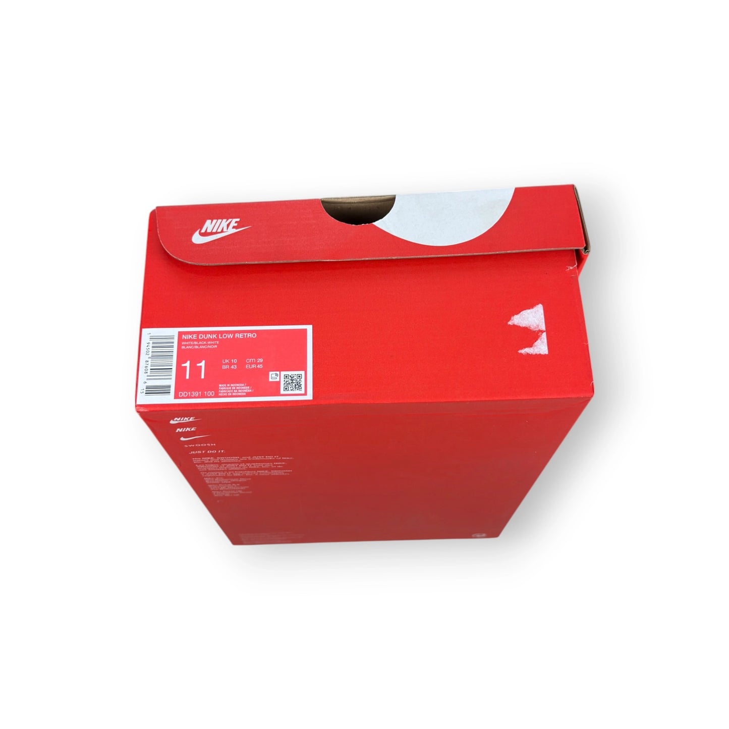 Nike Dunk Low Retro White Black Panda DD1391-100 – EU 45, brand new with original box