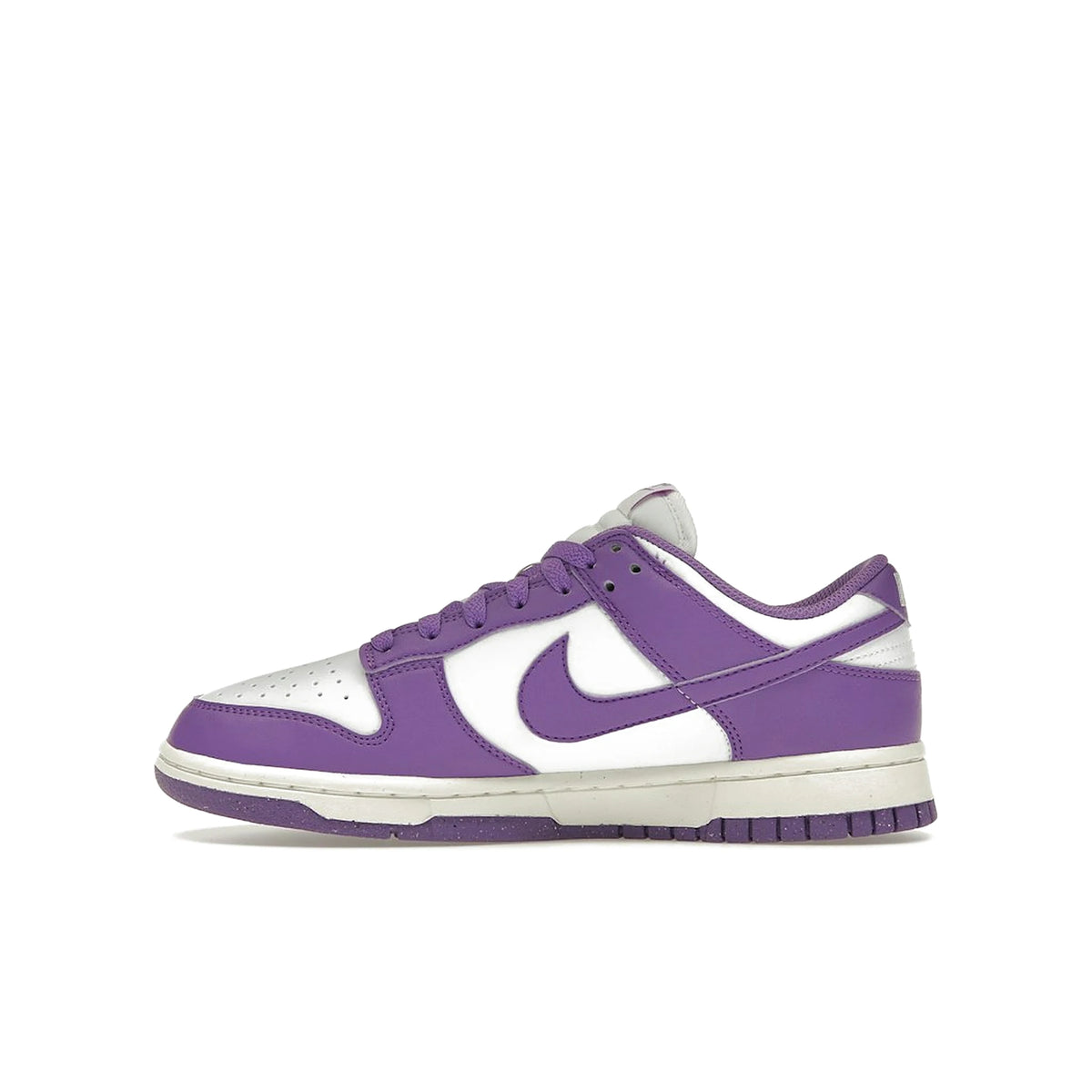 Nike Dunk Low Next Nature: white leather, black raspberry trim, women's – image 3 of 4