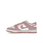 Nike Dunk Low Next Nature Elemental Pink women's shoes in white leather with pink accents – image 3 of 4
