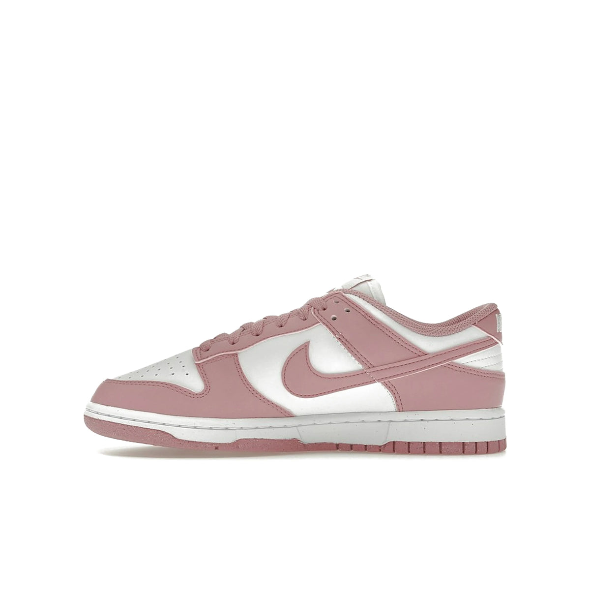 Nike Dunk Low Next Nature Elemental Pink women's shoes in white leather with pink accents – image 3 of 4