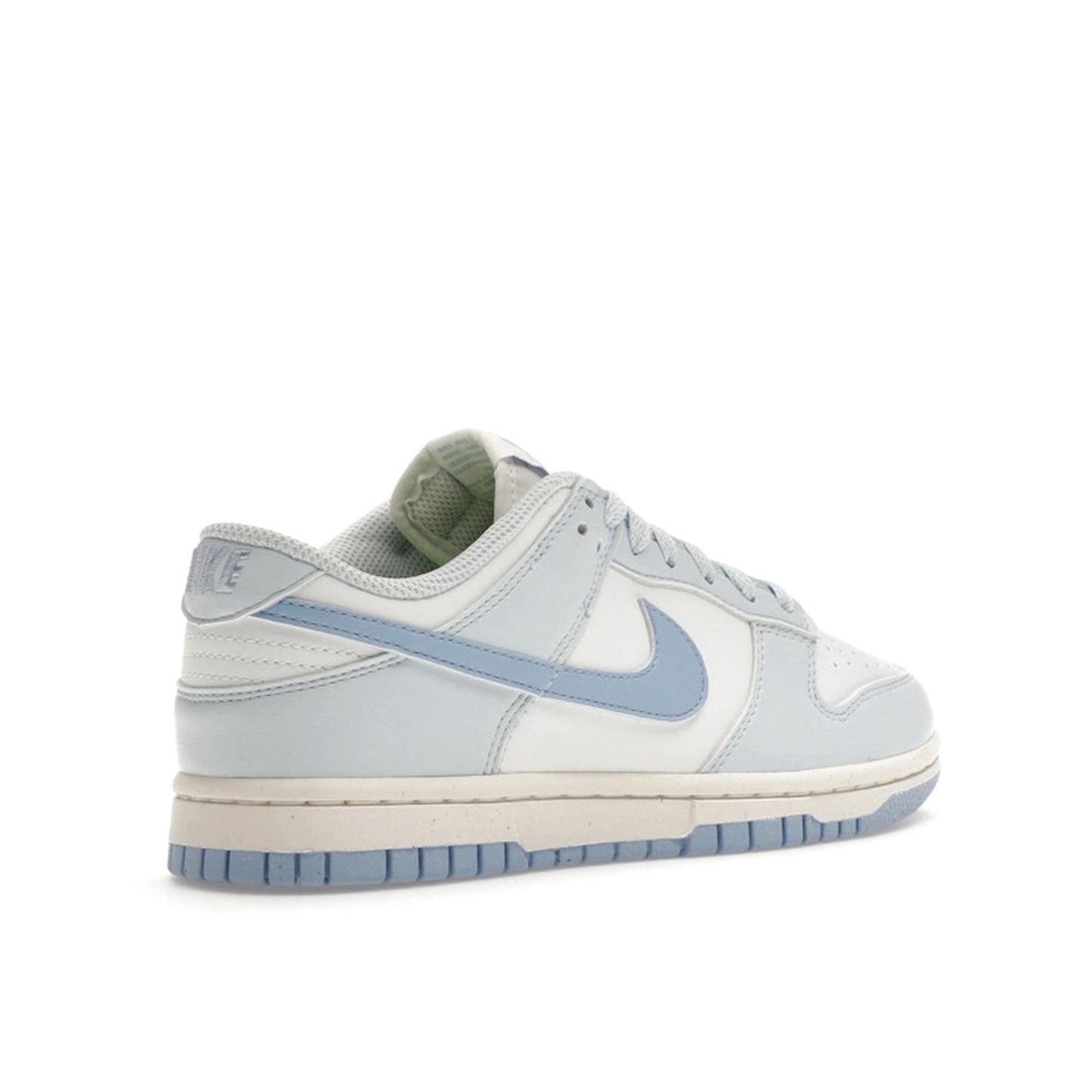 Nike Dunk Low Next Nature Women's sneakers, back view, model DD1873-400, in blue tint with a sleek finish.