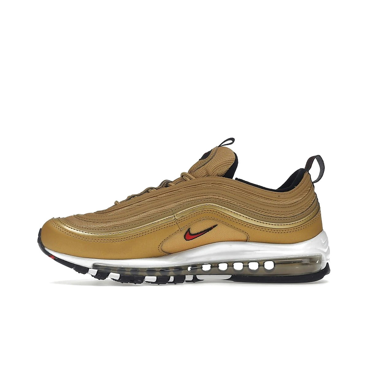 Nike Air Max 97 OG Golden Bullet, metallic gold, varsity red/white/black leather. – image 3 of 4