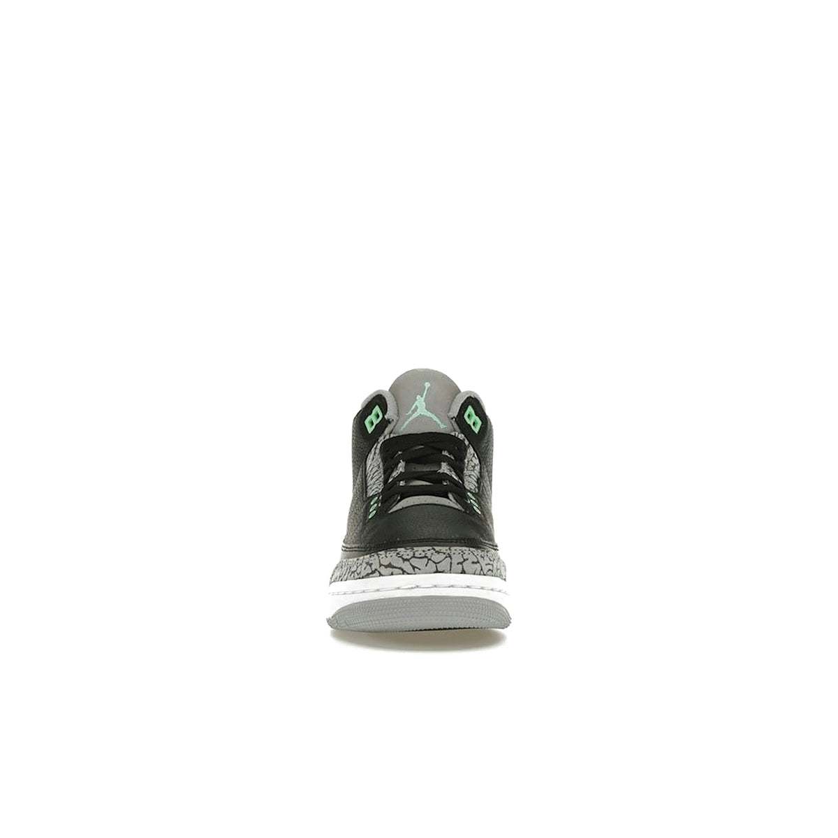 Jordan 3 Retro Green Glow kids sneaker in black, green glow, wolf grey and white leather – image 2 of 4