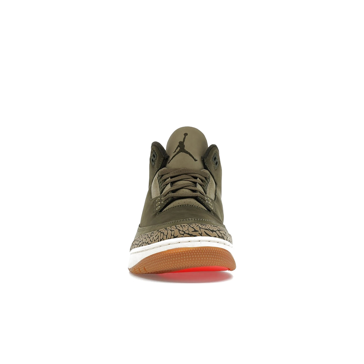 Jordan 3 Retro Family Affair in medium olive, sequoia, neutral olive, sail, total crimson leather – image 2 of 4