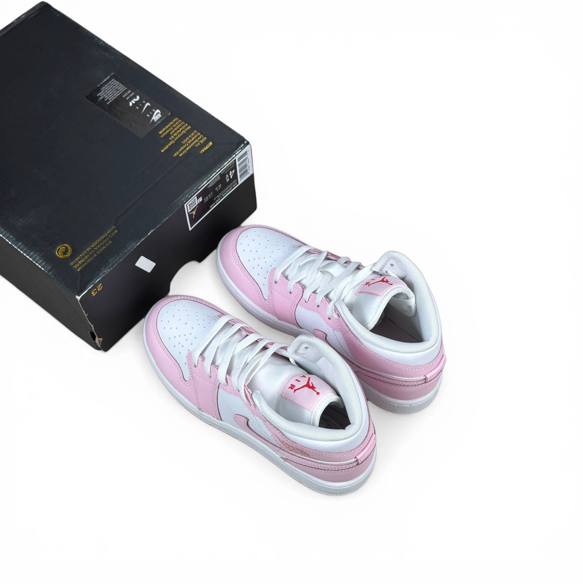 Jordan 1 Mid Pink Foam Fire Red (GS) DQ8423-608 – EU 36.5, brand new with cut box