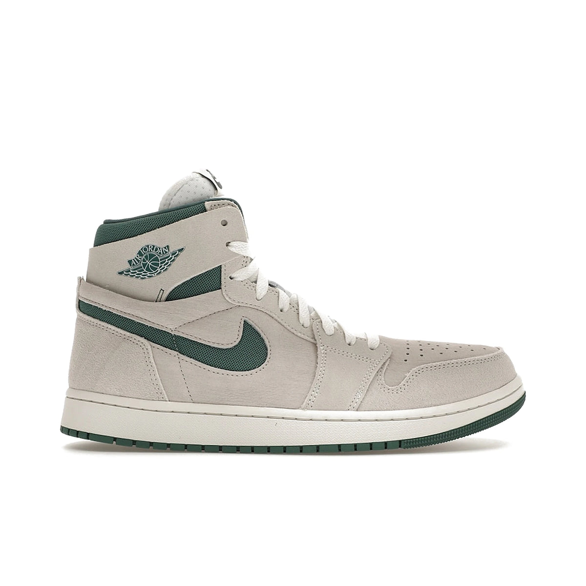 Jordan 1 High Zoom Air CMFT 2 Bicoastal in summit white leather with oxidized green