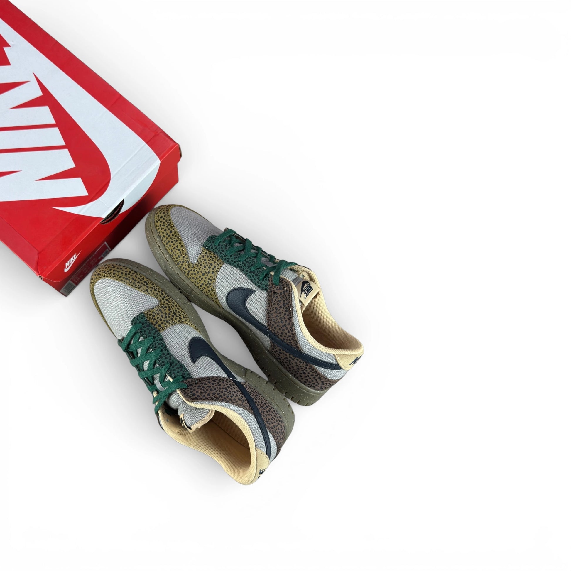 Nike Dunk Low Safari Golden Moss DX2654-200 – EU 46, brand new with original box