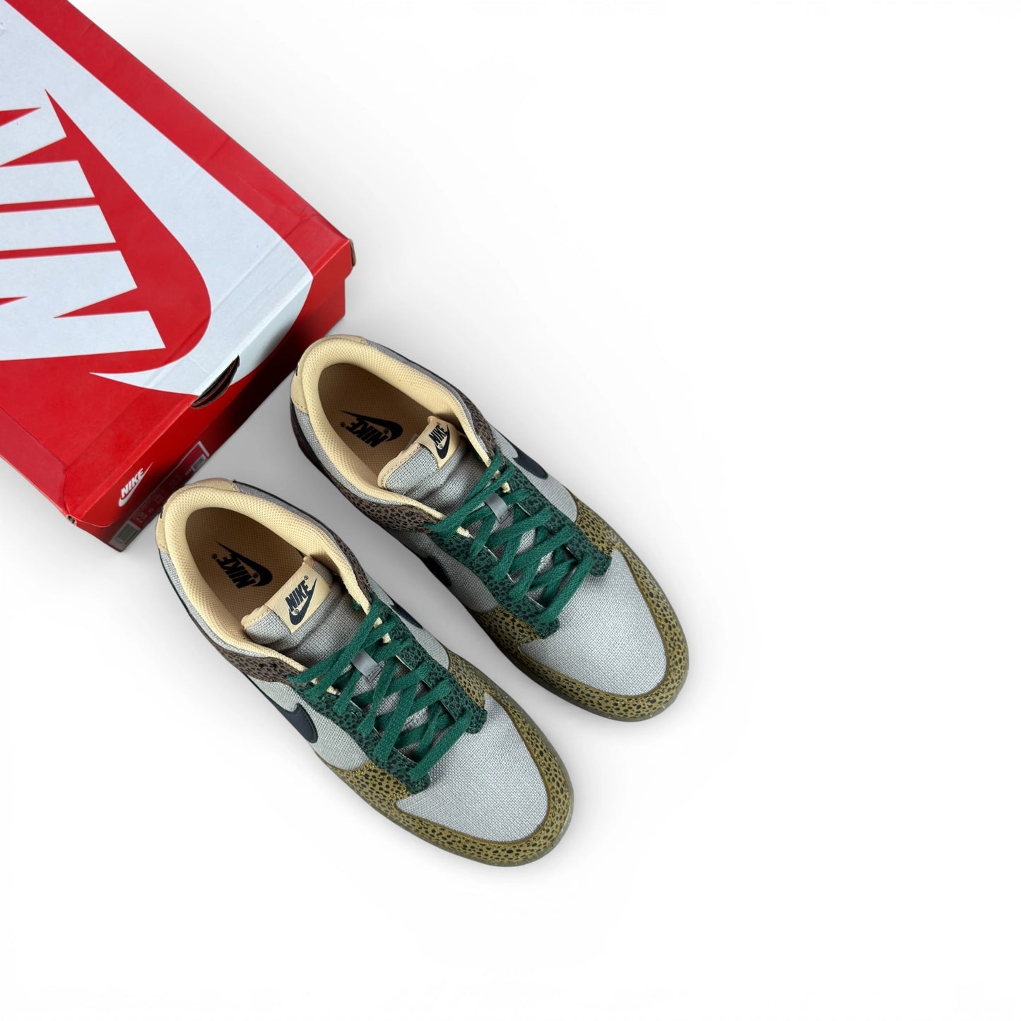 Nike Dunk Low Safari Golden Moss DX2654-200 – EU 46, brand new with original box