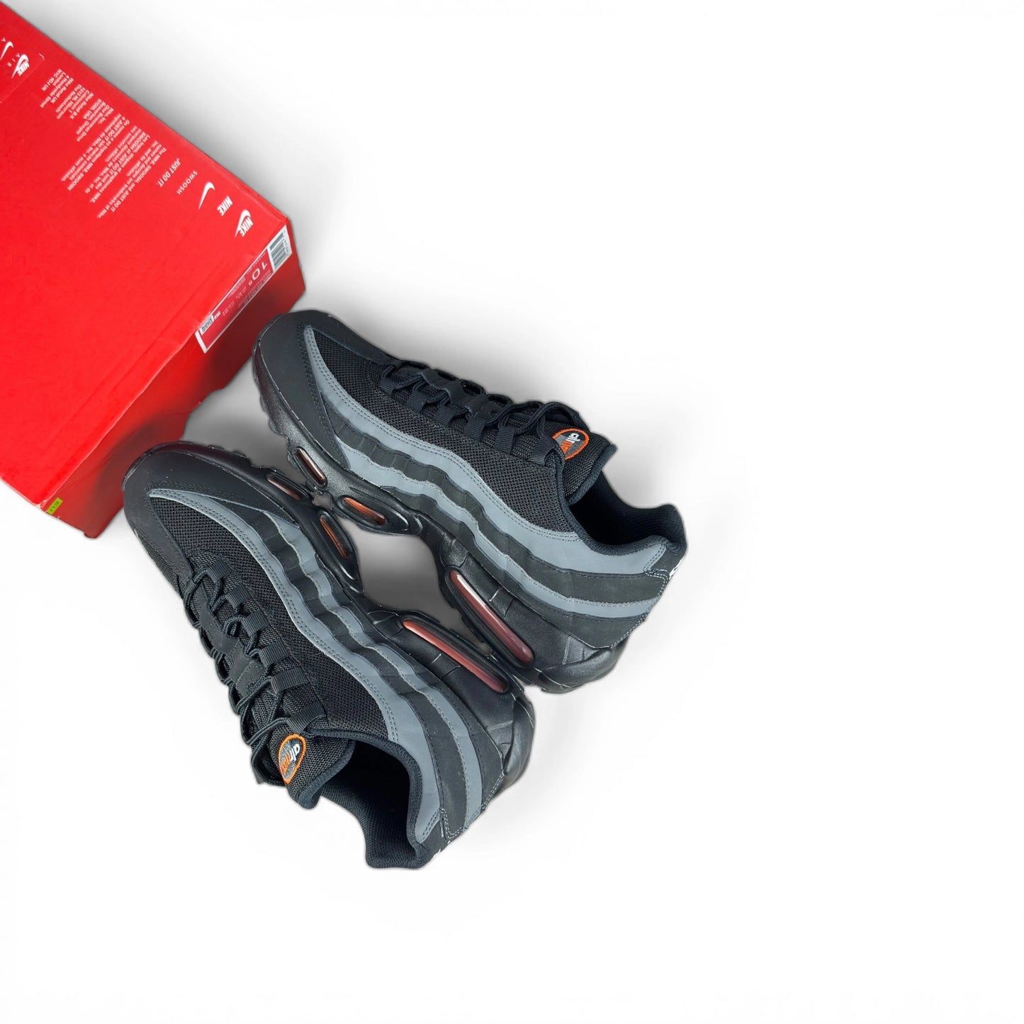 Nike Air Max 95 Black Grey Safety Orange DX2657-001 – EU 44.5, brand new with cut box