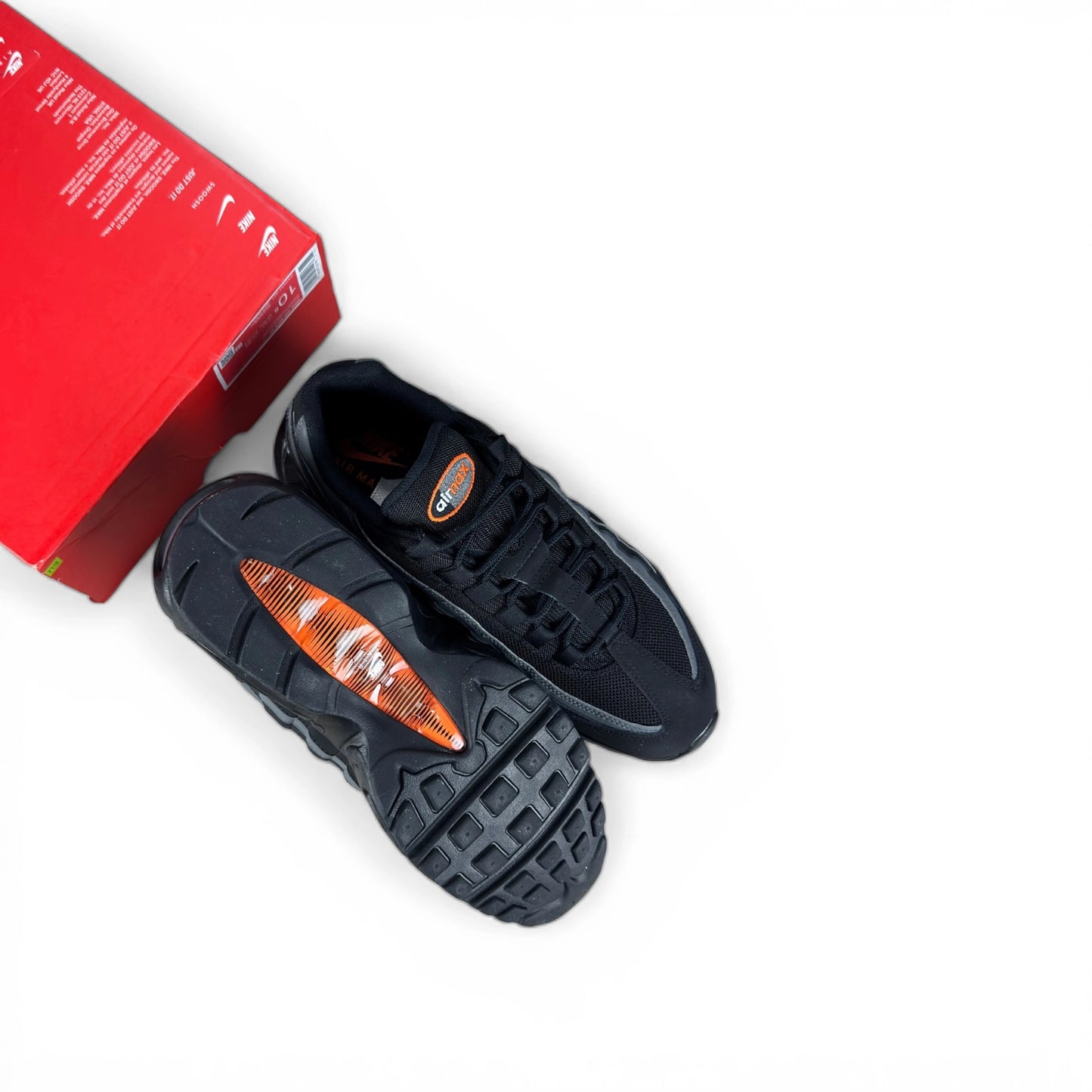 Nike Air Max 95 Black Grey Safety Orange DX2657-001 – EU 44.5, brand new with cut box
