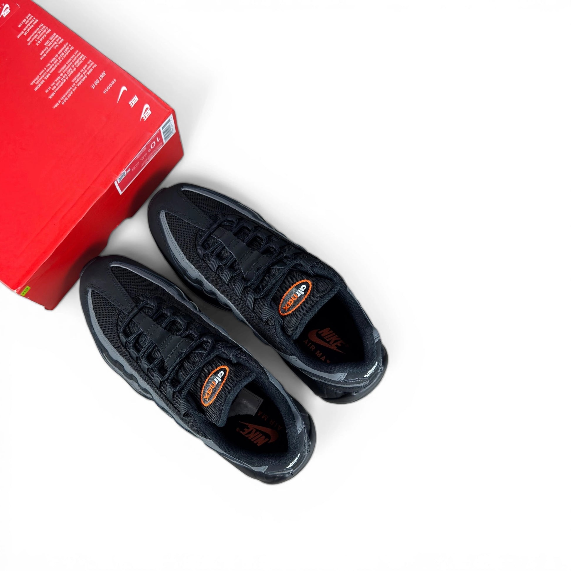 Nike Air Max 95 Black Grey Safety Orange DX2657-001 – EU 44.5, brand new with cut box