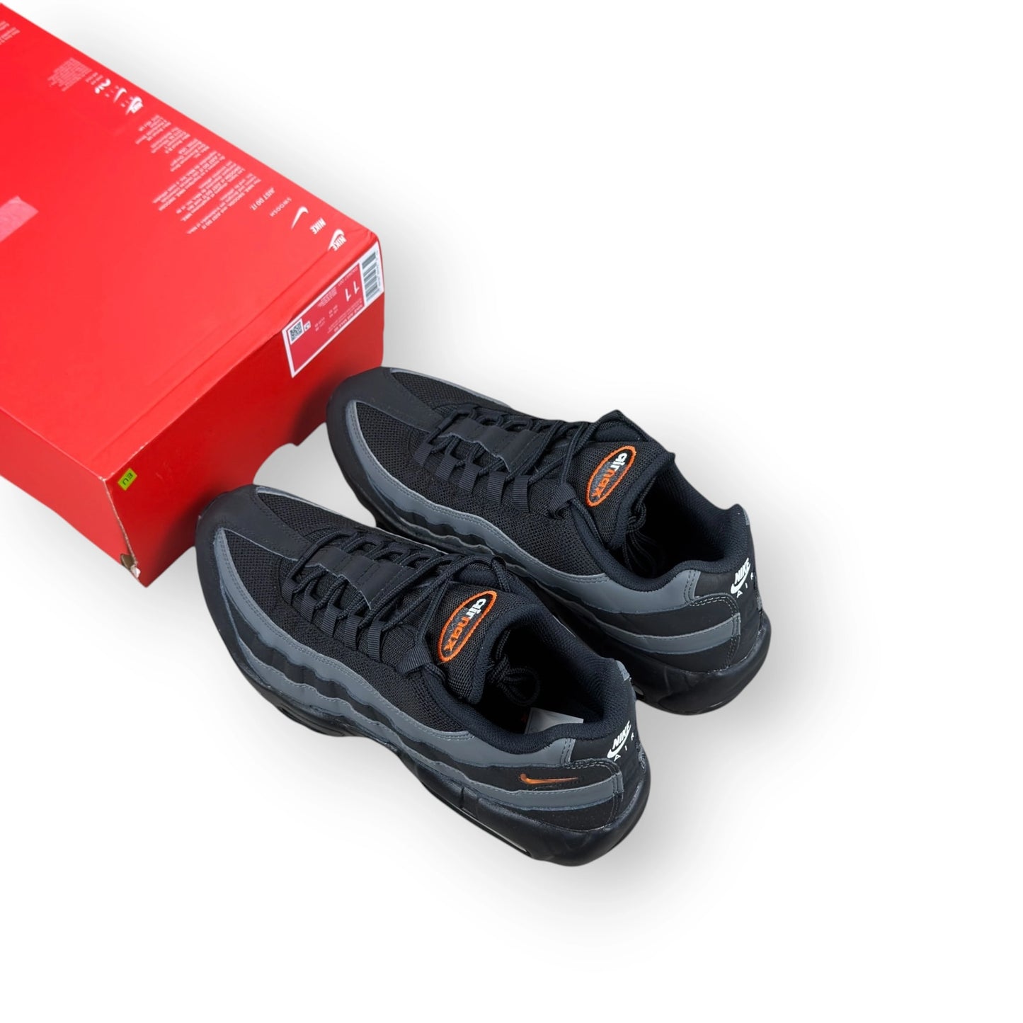 Nike Air Max 95 Black Grey Safety Orange DX2657-001 – EU 45, brand new with cut box