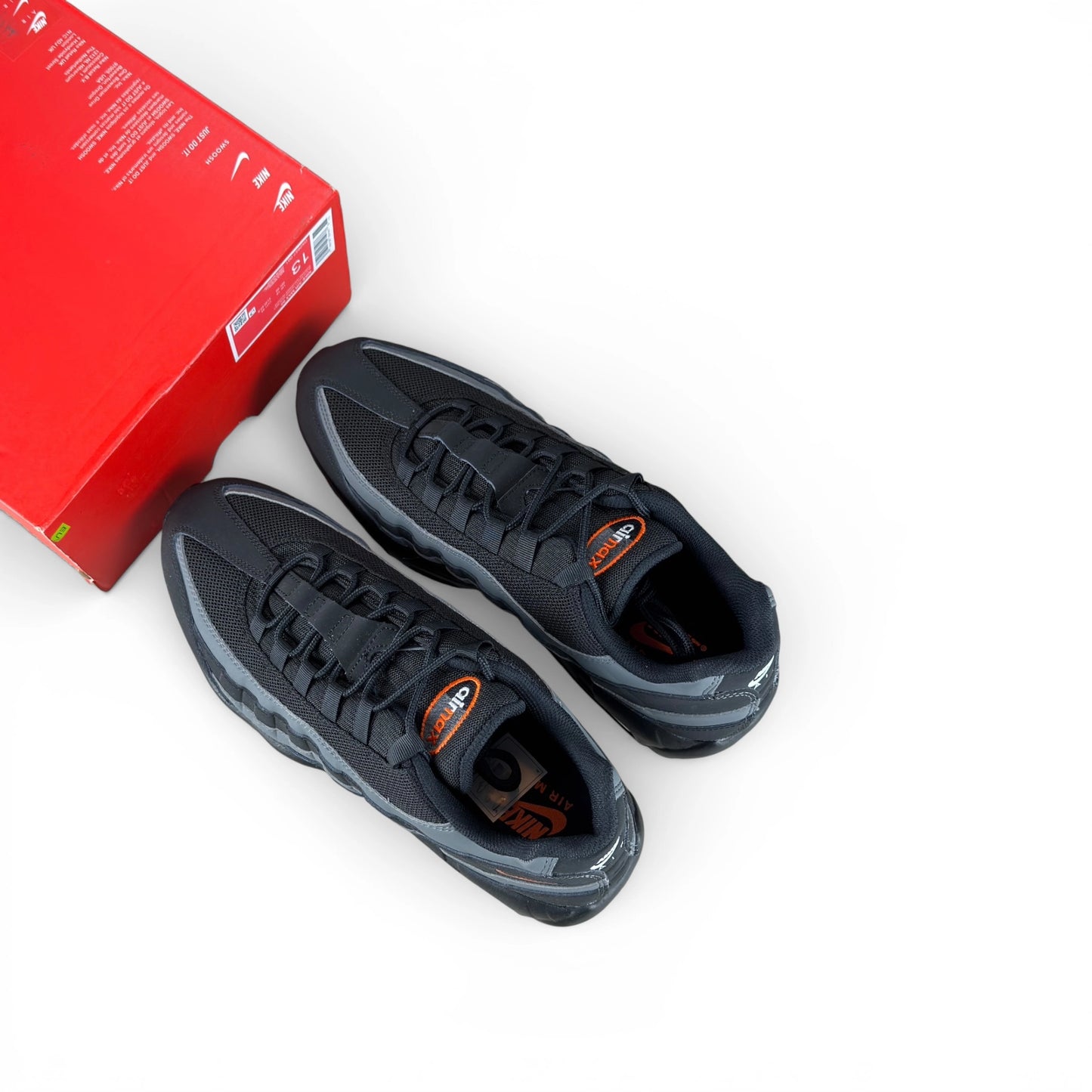 Nike Air Max 95 Black Grey Safety Orange DX2657-001 – EU 47.5, brand new with cut box