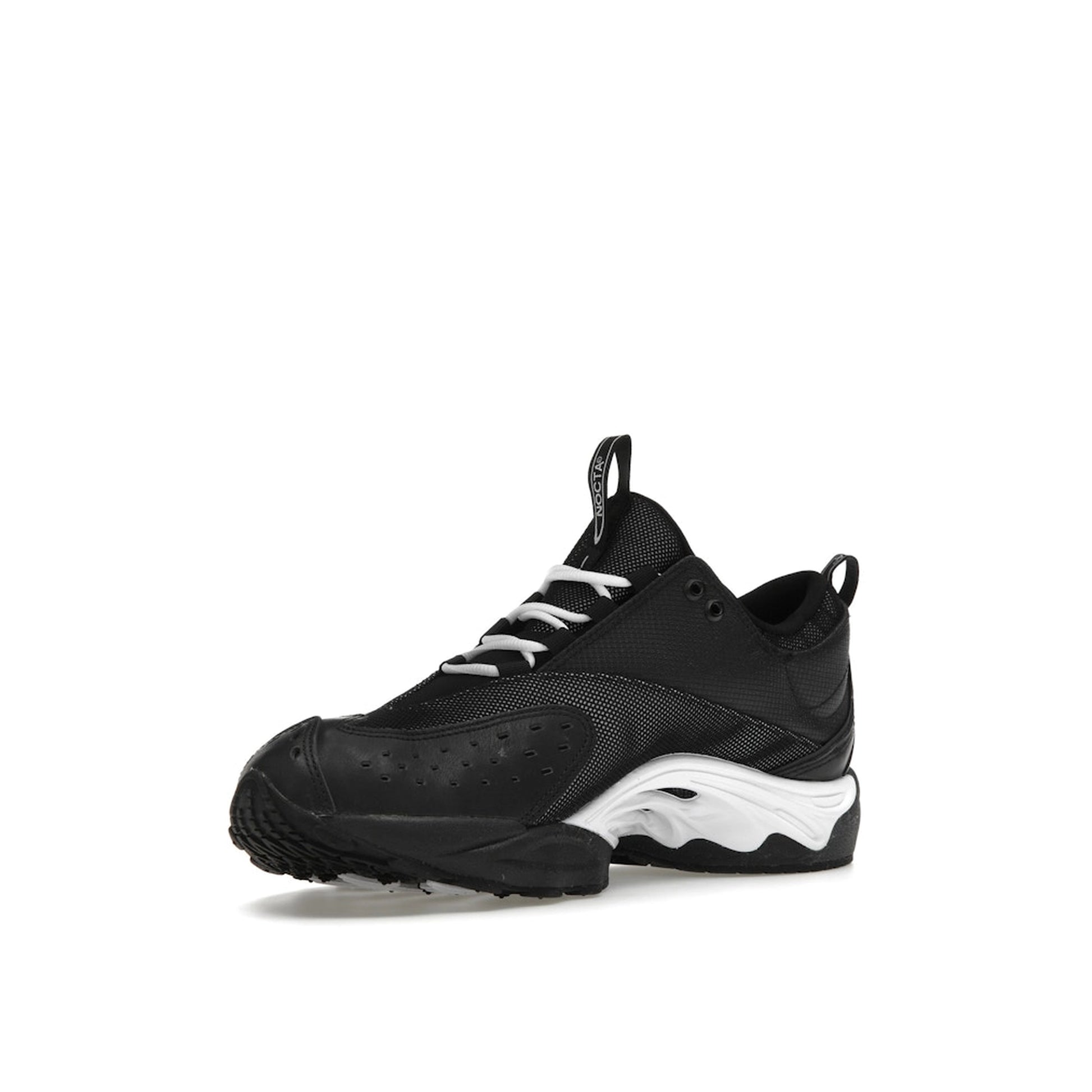 Nike Air Zoom Drive Drake NOCTA sneakers, front view, model DX5854-001 in black and white.