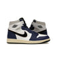 Jordan 1 Retro High OG in white, black, grey, blue, leather