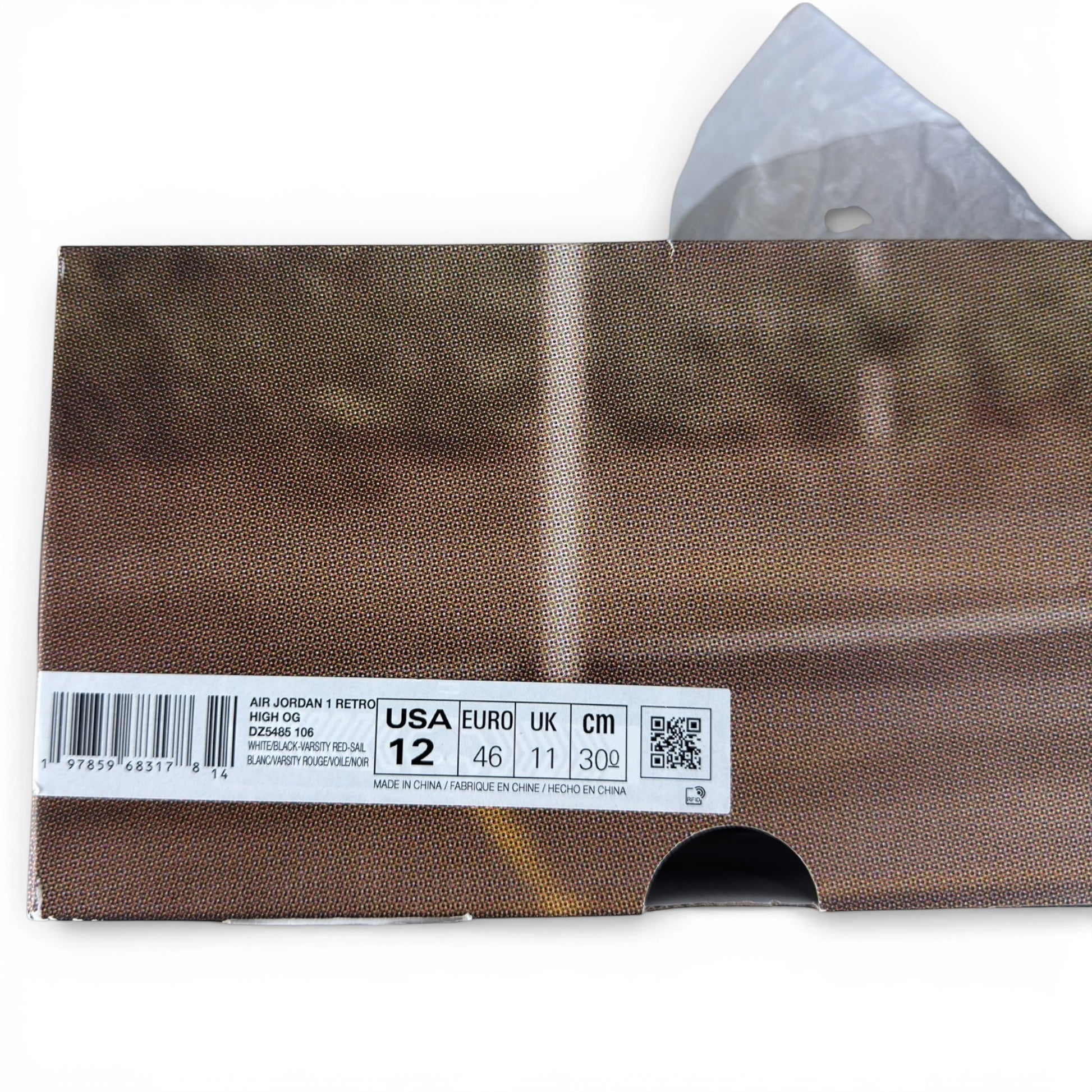 Jordan 1 Retro High OG Black Toe Reimagined – EU 46, brand new sneakers, cut box