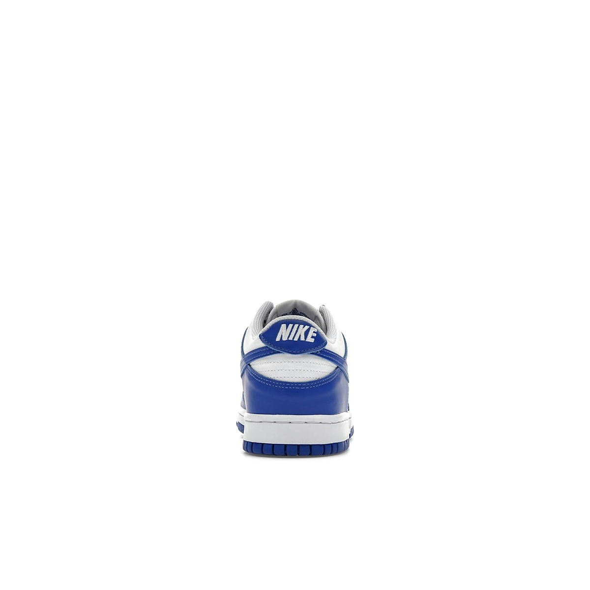 Nike Dunk Low kids in white leather with hyper royal accents – image 4 of 4