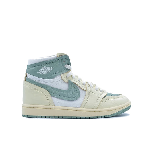 Jordan 1 High Method of Make Jade Smoke shoes in Legend Sand, Jade Smoke, Sail, Muslin leather