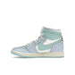 Jordan 1 High Women's in Hydrogen Blue, Light Dew, Coconut Milk and Sail leather – image 3 of 4