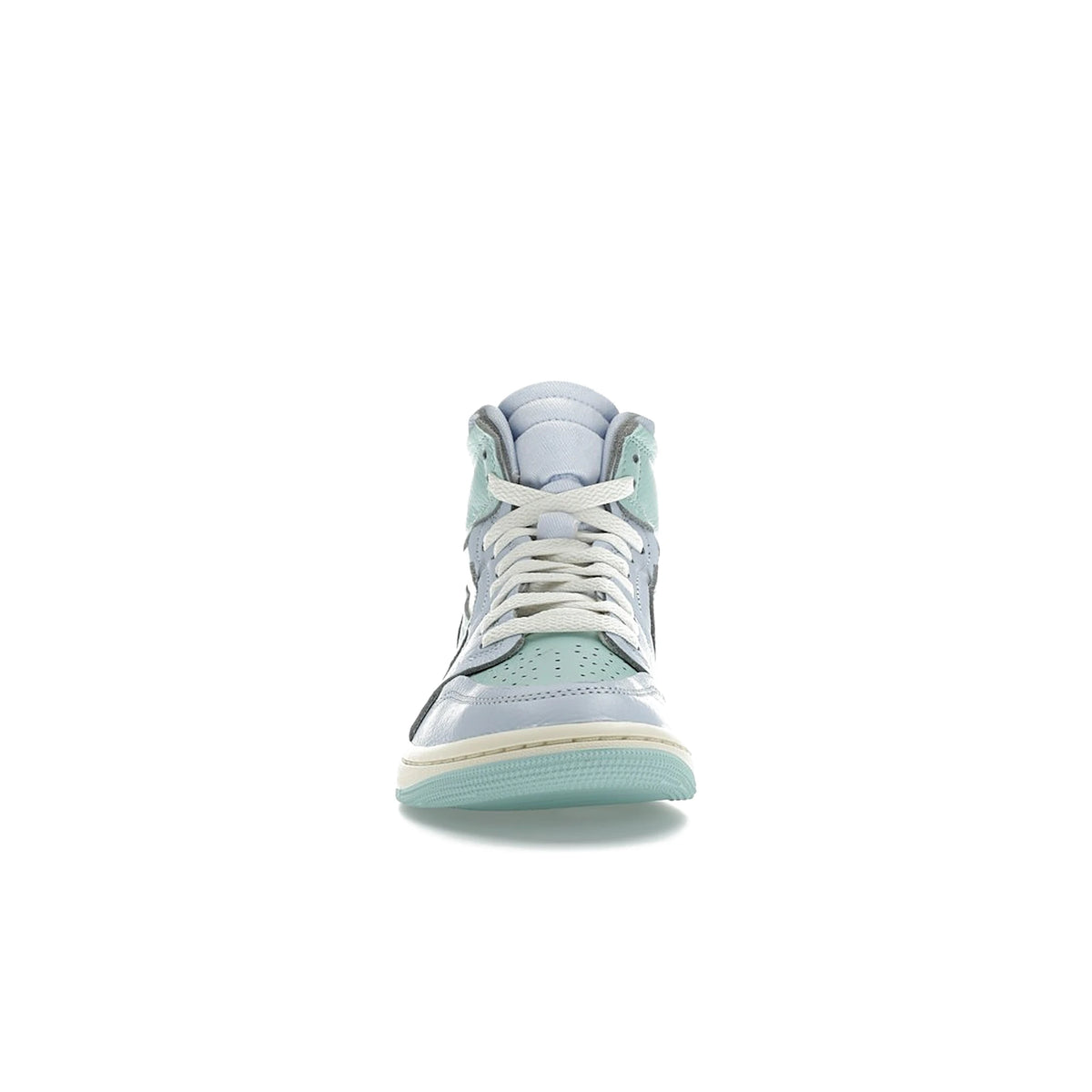 Jordan 1 High Women's in Hydrogen Blue, Light Dew, Coconut Milk and Sail leather – image 2 of 4