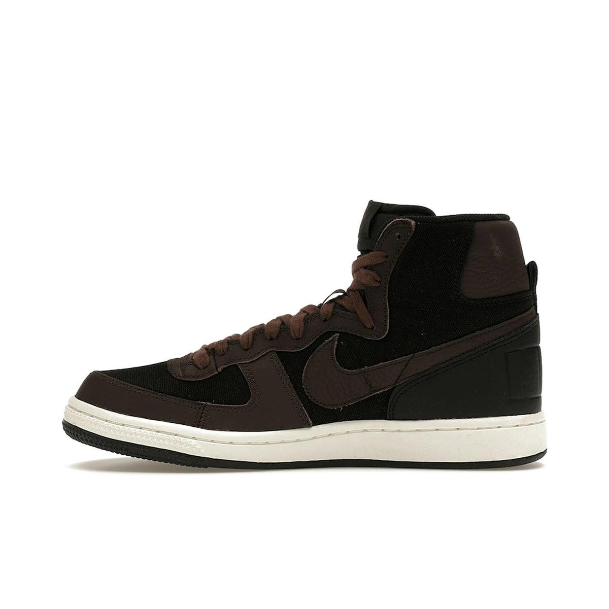 Nike Terminator High SE in black with velvet brown/baroque brown, leather and denim – image 3 of 4