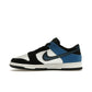 Nike Dunk Low in summit white with industrial blue, black accents, leather upper – image 3 of 4