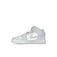 Jordan 1 Mid Cobalt Bliss kids leather sneakers in cobalt, grey, white – image 3 of 4