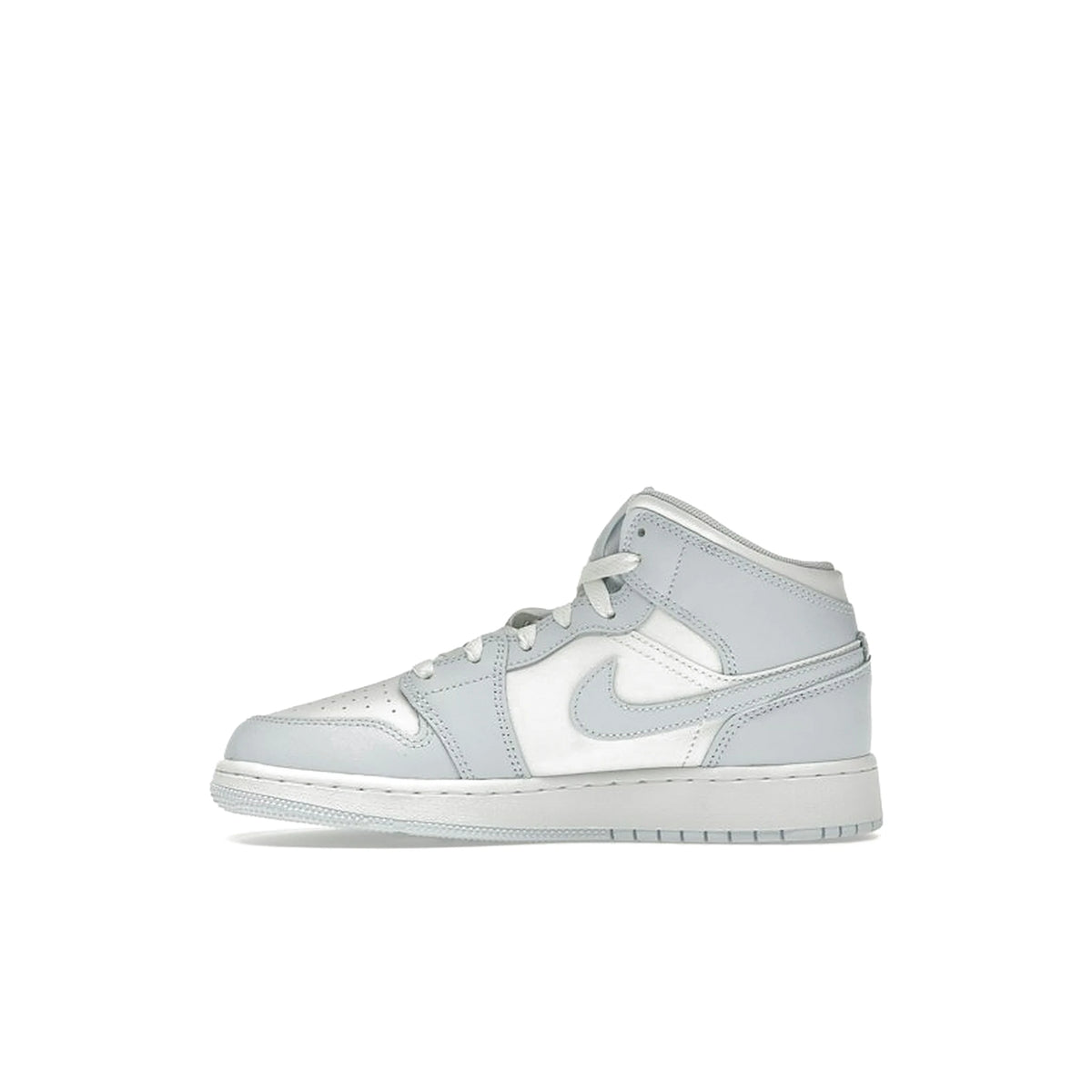Jordan 1 Mid Cobalt Bliss kids leather sneakers in cobalt, grey, white – image 3 of 4