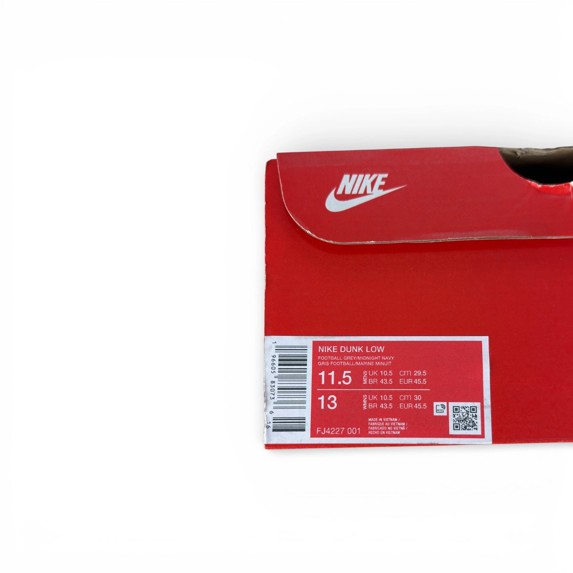 Nike Dunk Low White Grey Navy Aqua Mini Swoosh FJ4227-001 – EU 45.5, brand new with original box