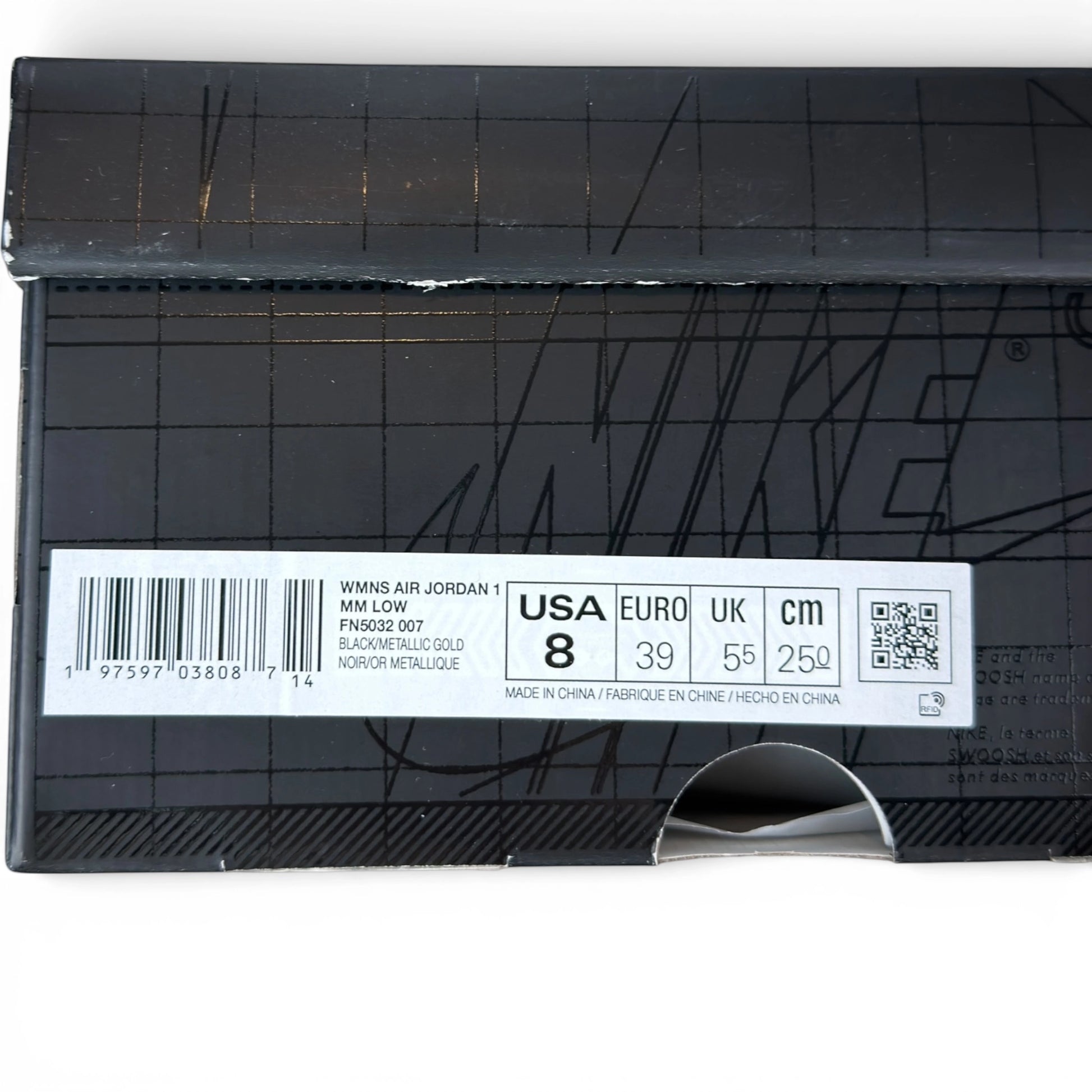 Air Jordan 1 Low Method of Make Black and Metallic Gold with premium finishes and clean leather overlays, EU 39, brand new with original box