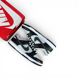 Nike Dunk Low Black Total Orange Mini Swoosh EU 46