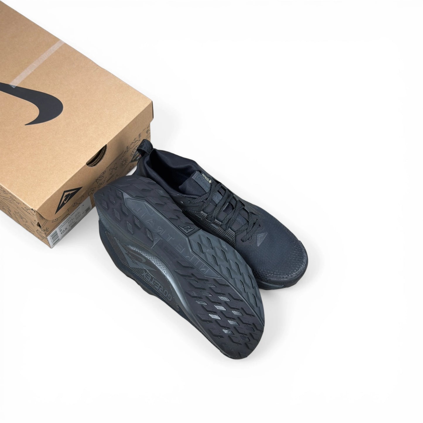 Nike React Pegasus Trail 5 Gore-Tex Black Anthracite FQ0908-002 – EU 42.5, brand new with original box, tissue paper missing