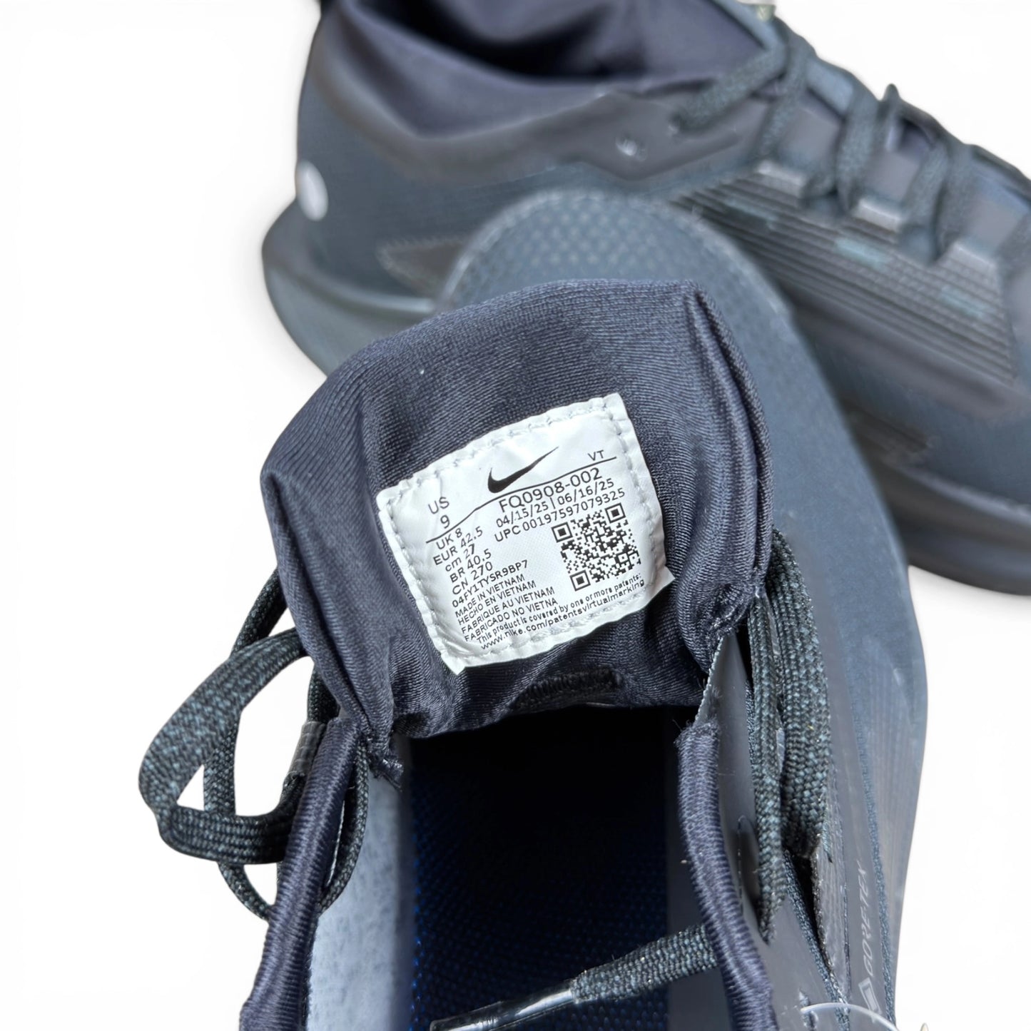 Nike React Pegasus Trail 5 Gore-Tex Black Anthracite FQ0908-002 – EU 42.5, brand new with original box, tissue paper missing