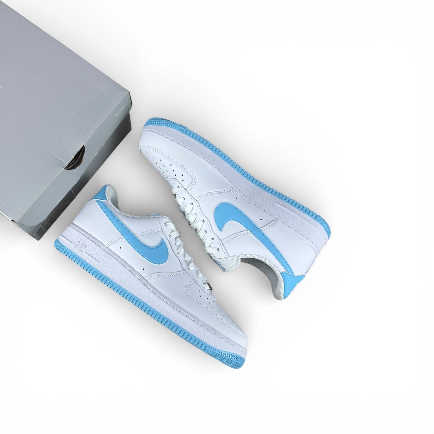 Nike Air Force 1 Low ’07 White Aquarius Blue FQ4296-100 – EU 44.5, brand new with original box