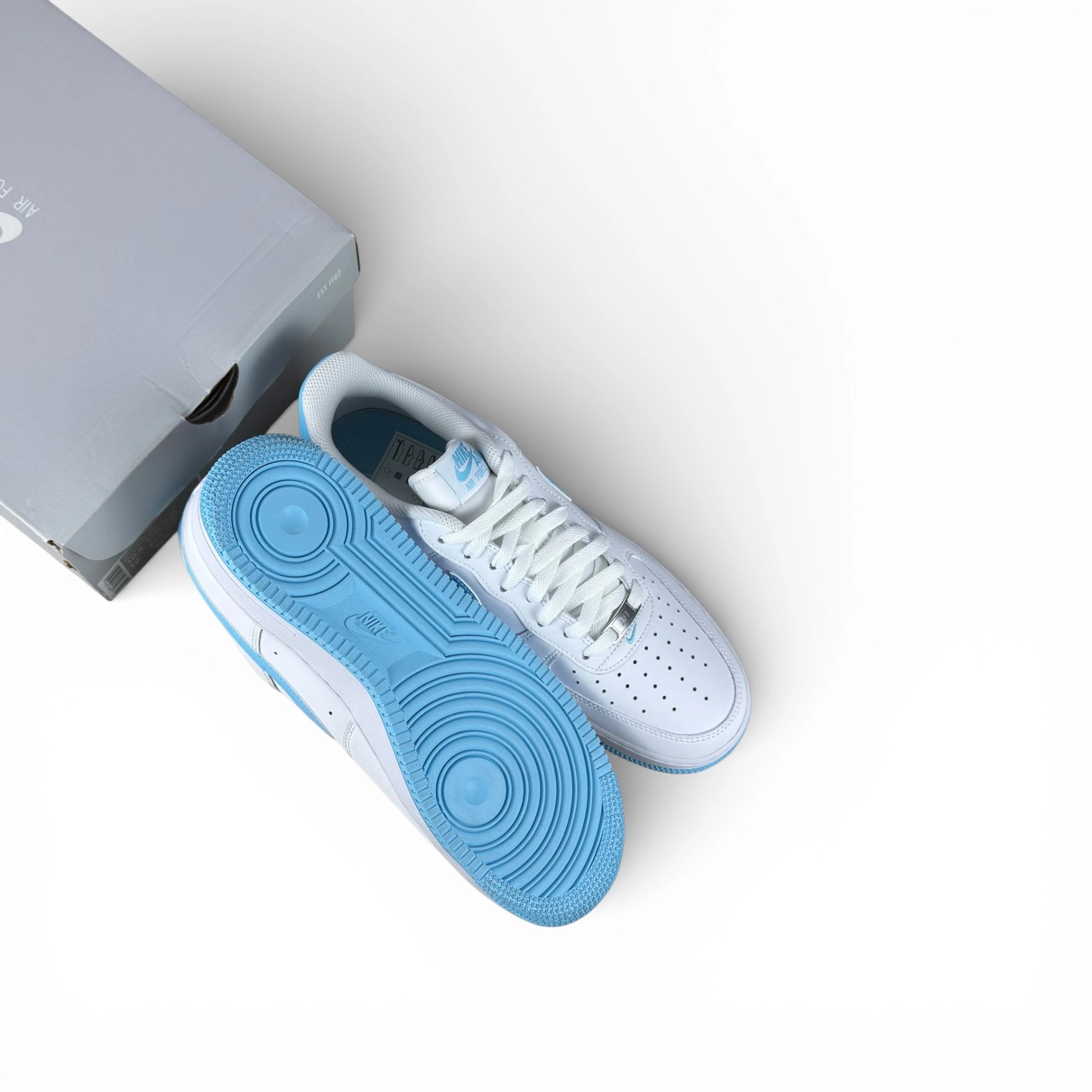 Nike Air Force 1 Low ’07 White Aquarius Blue FQ4296-100 – EU 44.5, brand new with original box