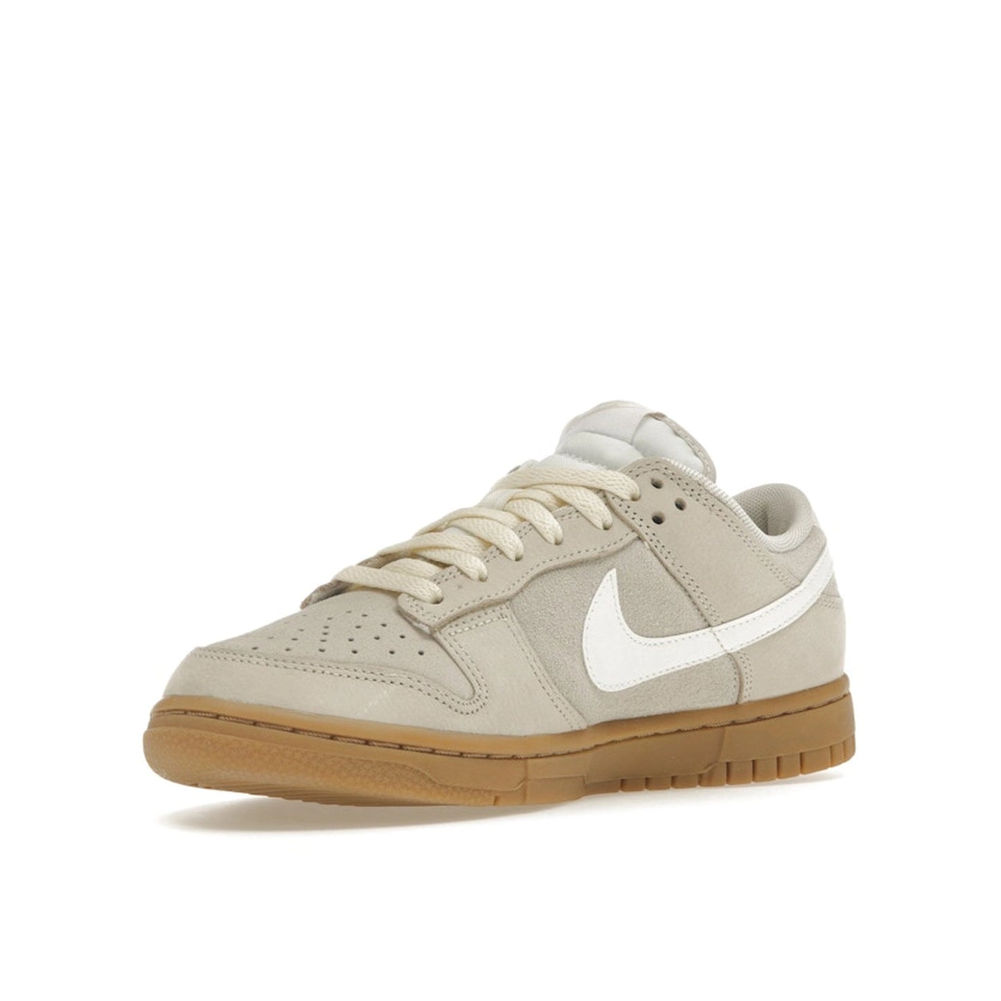 Nike Dunk Low SE Hangul Day Women's sneakers, front view, model FQ8147-104 in beige with gum sole and white details.