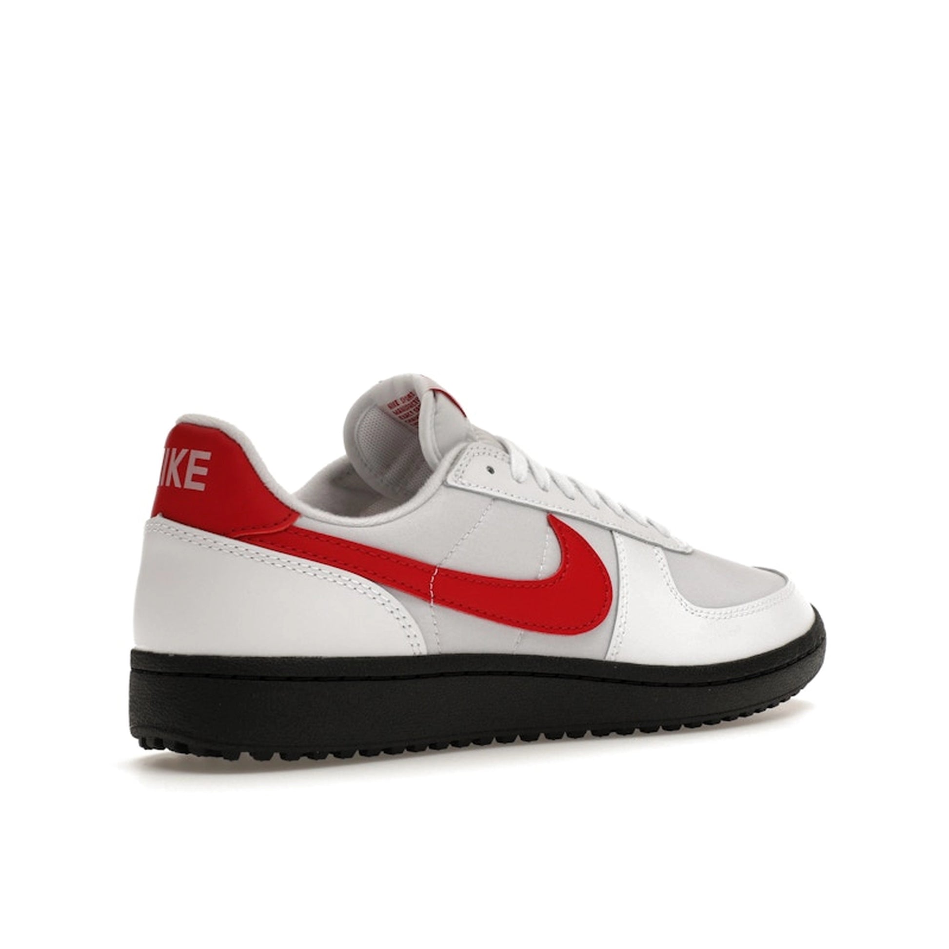 Nike Field General '82 SP sneakers, back view, model FQ8762-100, in white and varsity red.