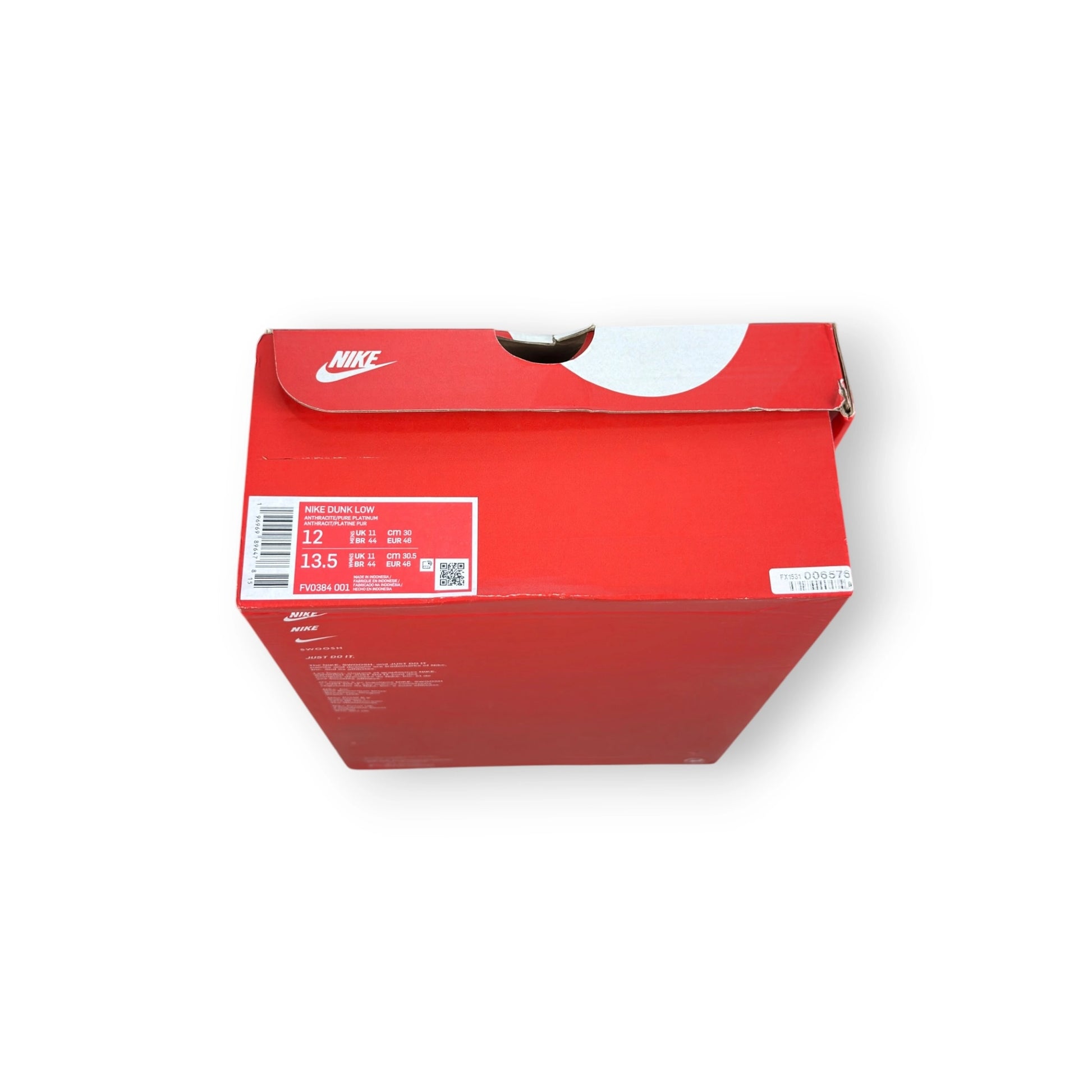 Nike Dunk Low Anthracite Pure Platinum FV0384-001 – EU 46, brand new with original box