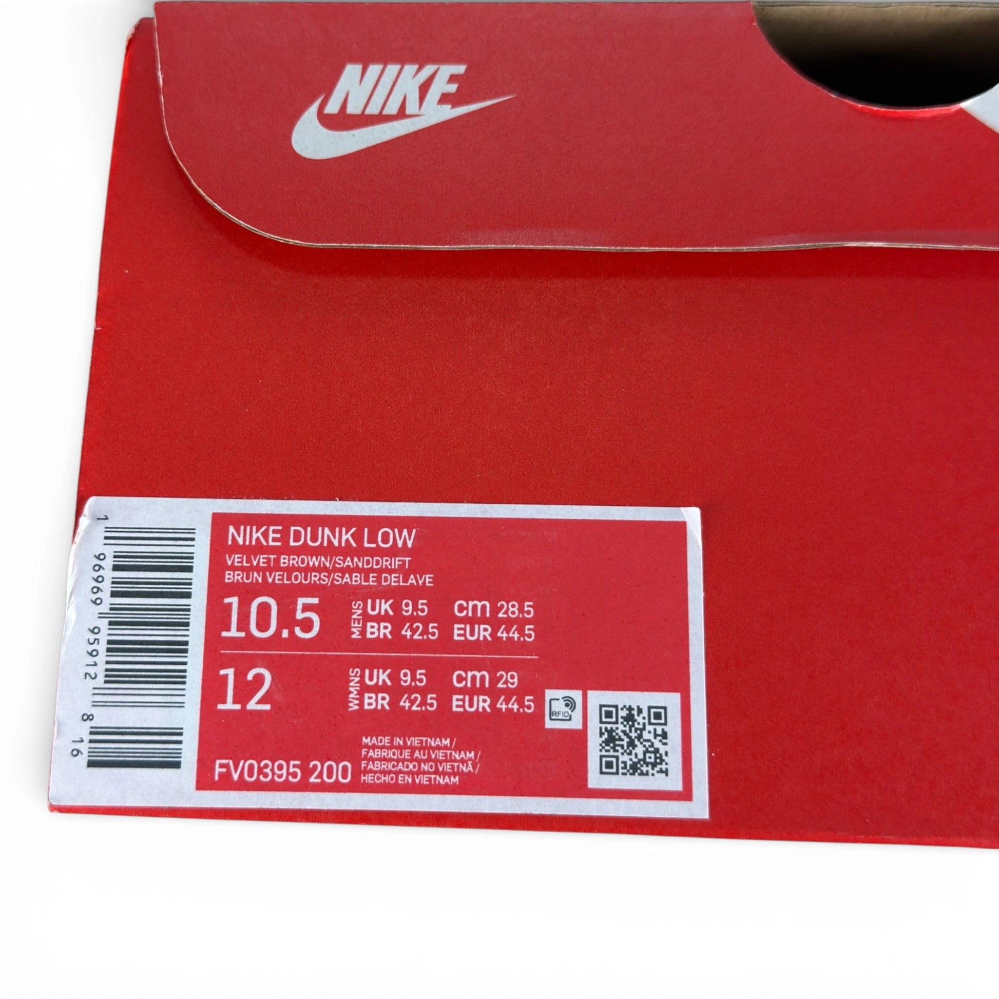 Nike Dunk Low Red Panda FV0395-200 – size EU 44.5, brand new with original box
