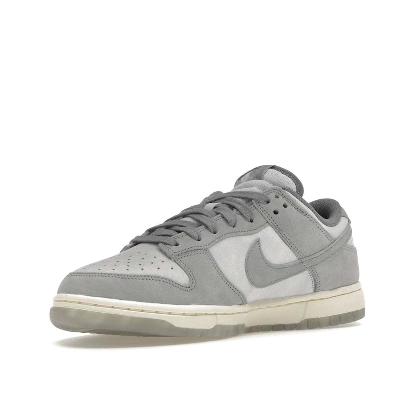 Nike Dunk Low Women's sneakers, front view, model FV1167-001, in cool grey with grey accents.