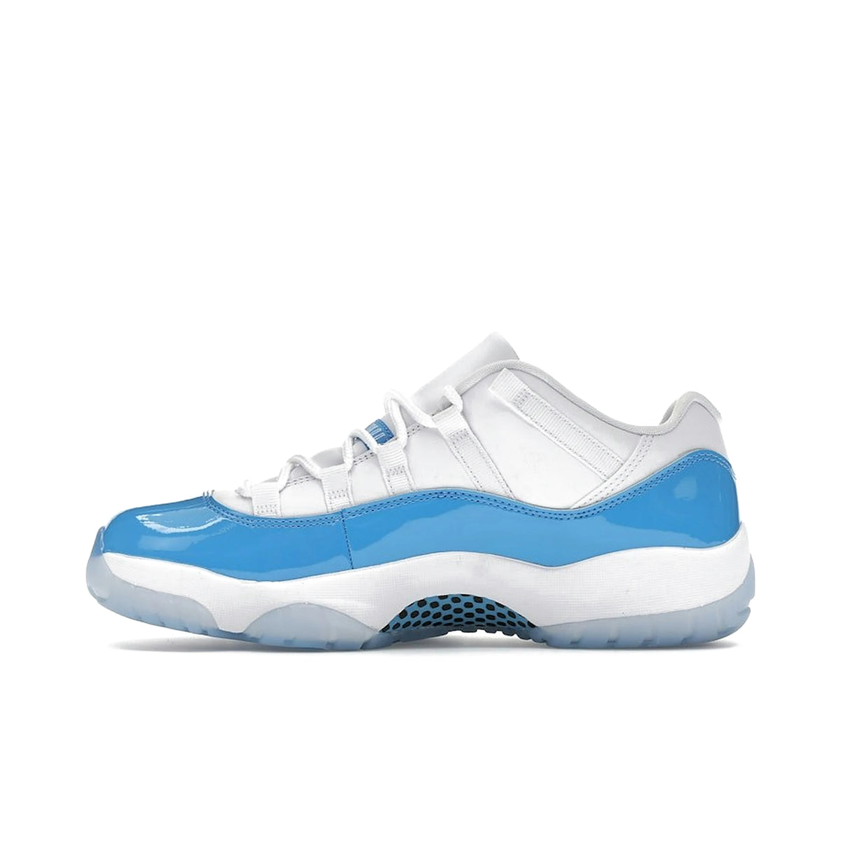 Jordan 11 Retro Low University Blue unisex sneaker in white, university blue and black leather – image 3 of 4